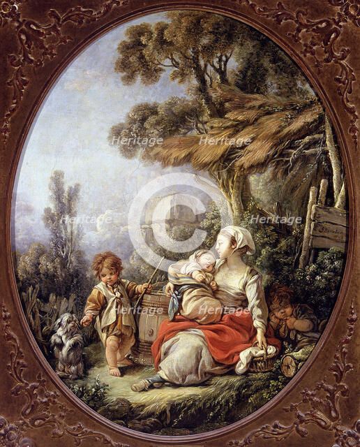 The Little Dog's Dance. Artist: Boucher, François (1703-1770)