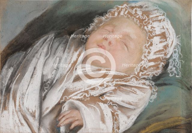 The Little Eugène de Montesquiou-Fézensac Asleep, 1783. Creator: Vigée Le Brun, Louise Élisabeth (1755-1842).