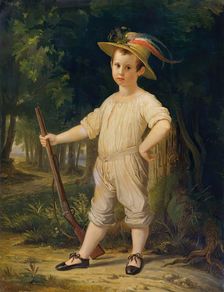 The Little Farmer (The Little Hunter), 1843. Creator: Wilhelm Von Kaulbach