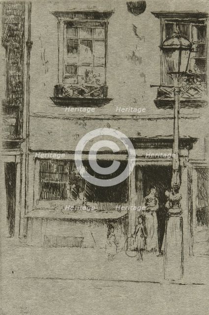 The Little Fish Shop, Chelsea Embankment, 1888-89. Creator: Theodore Roussel.