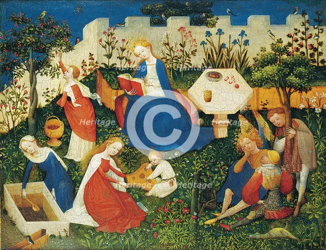 The little Garden of Paradise. Artist: Upper Rhenish Master (active c. 1410-1420)