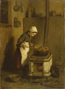 The Little Housekeeper, 1857. Creator: Pierre Edouard Frere