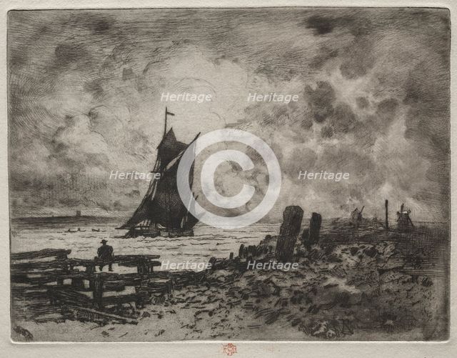 The Little Marine: Souvenir of Medway, 1878. Creator: Félix Hilaire Buhot (French, 1847-1898).
