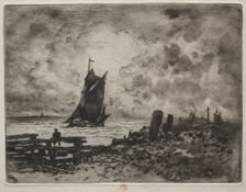 The Little Marine: Souvenir of Medway, 1878. Creator: Félix Hilaire Buhot (French, 1847-1898)