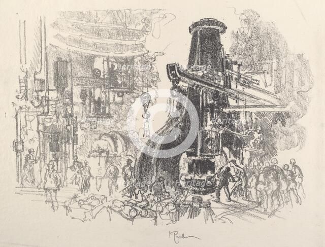 The Little Men of the Big Hammer, 1917. Creator: Joseph Pennell.