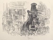 The Little Men of the Big Hammer, 1917. Creator: Joseph Pennell