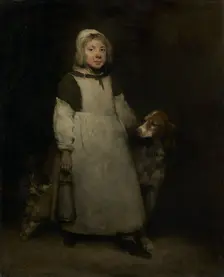 The Little Milkmaid, c. 1865. Creator: Théodule Ribot (French, 1823-1891)