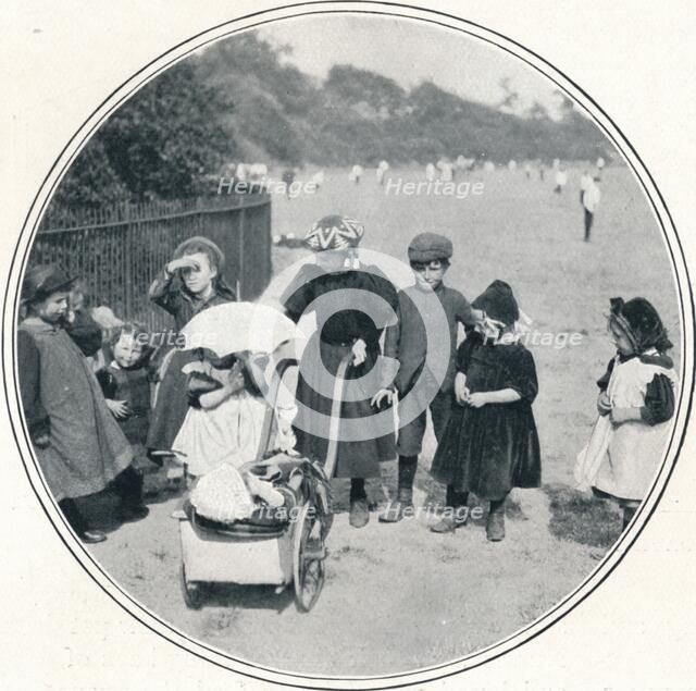 The little mother, Regent's Park, London, c1900 (1901). Artist: Unknown.