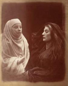 The Little Novice & Queen Guinevere In The Holy House Of Almsbury, Printed 1874 (OCT). Creator: Julia Margaret Cameron