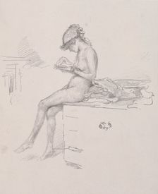 The Little Nude Model Reading, 1890. Creator: James McNeill Whistler (American, 1834-1903)