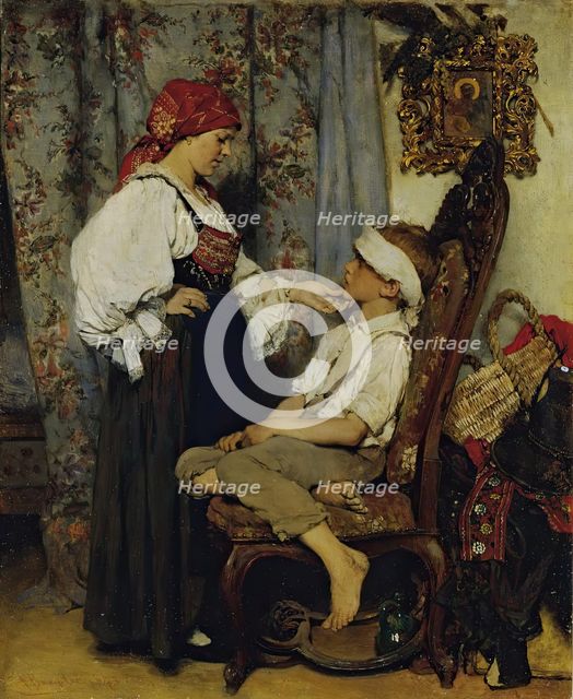 The Little Patient, 1873. Creator: Franz Rumpler.