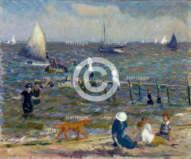 The Little Pier, 1914. Artist: Glackens, William James (1870-1938)