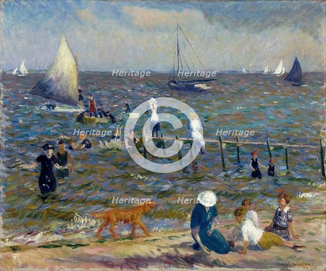 The Little Pier, 1914. Artist: Glackens, William James (1870-1938)