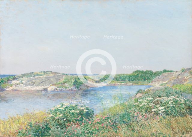 The Little Pond, Appledore, 1890. Creator: Frederick Childe Hassam.