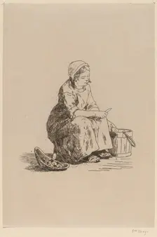 The Little Potato Peeler (La petite peleuse de pommes de terre). Creator: Félicien Rops