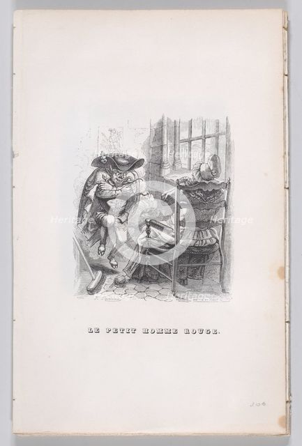 The Little Red Man from The Complete Works of Béranger, 1836. Creators: Louis-Henri Brevière, Cesar-Auguste Hebert.