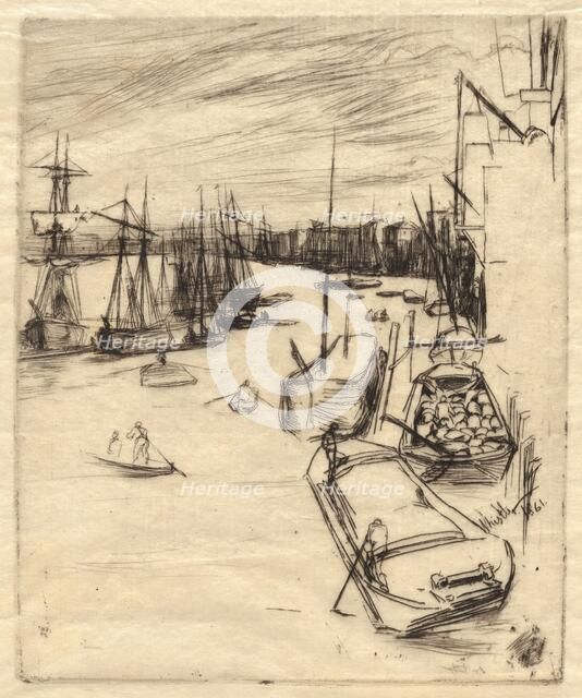 The Little Rotherhithe, 1861. Creator: James Abbott McNeill Whistler.