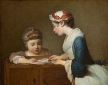 The Little Schoolmistress, after 1740. Creator: Jean-Simeon Chardin