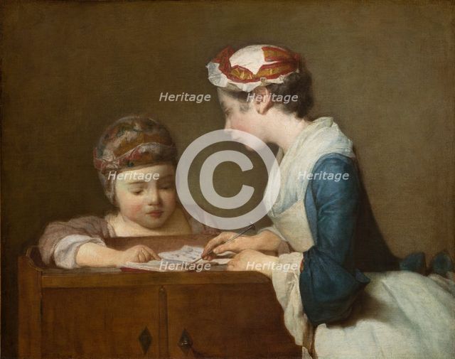 The Little Schoolmistress, after 1740. Creator: Jean-Simeon Chardin.
