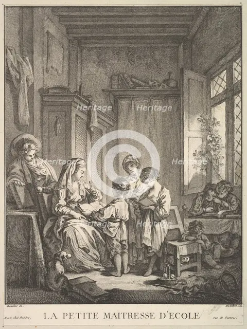 The Little Schoolmistress, mid to late 18th century. Creator: A. J. Defehrt.