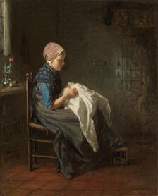 The Little Seamstress 1850-1888. Creator: Jozef Israels