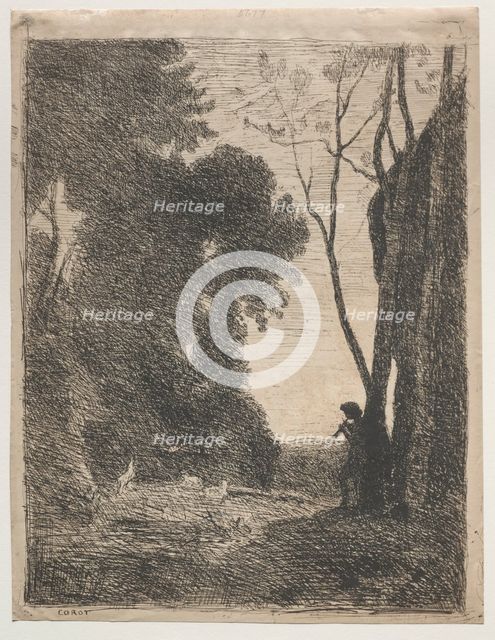 The Little Shepherd, 1855. Creator: Jean Baptiste Camille Corot (French, 1796-1875).