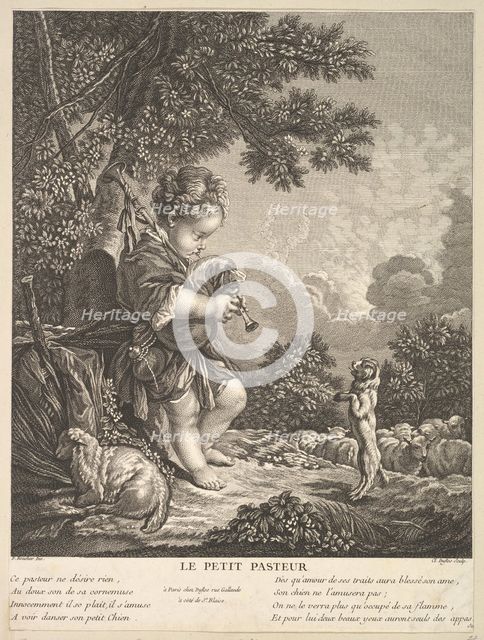 The Little Shepherd, ca. 1753. Creator: Claude Augustin Duflos le Jeune.