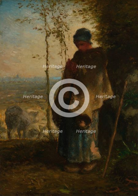 The Little Shepherdess, 1868/72. Creator: Jean Francois Millet.
