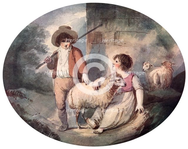 'The Little Shepherdess', 18th century, (1912). Artist: Francis Wheatley