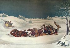 The Liverpool Mail Near St Albans 19th century. Artist: Robert Havell