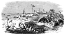 The Livingstone Expedition in Africa - Dr. Livingstone's station [on] the Kongone River..., 1860. Creator: Unknown