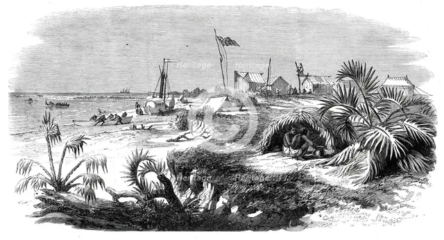 The Livingstone Expedition in Africa - Dr. Livingstone's station [on] the Kongone River..., 1860. Creator: Unknown.