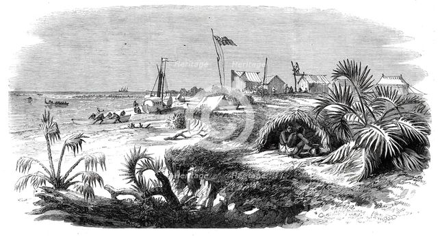 The Livingstone Expedition in Africa - Dr. Livingstone's station [on] the Kongone River..., 1860. Creator: Unknown.