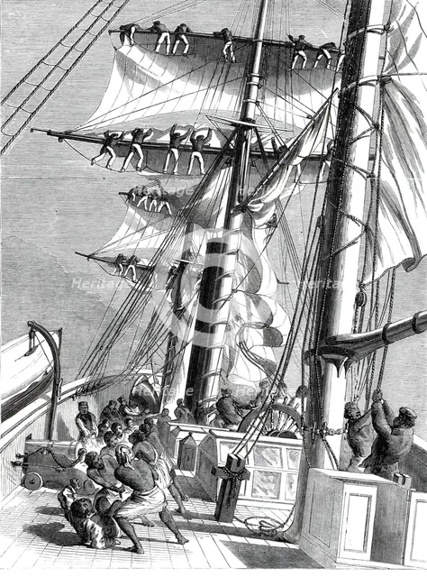 The Livingstone Expedition in Africa - H.M.S. "Lynx"..., 1860. Creator: Unknown.