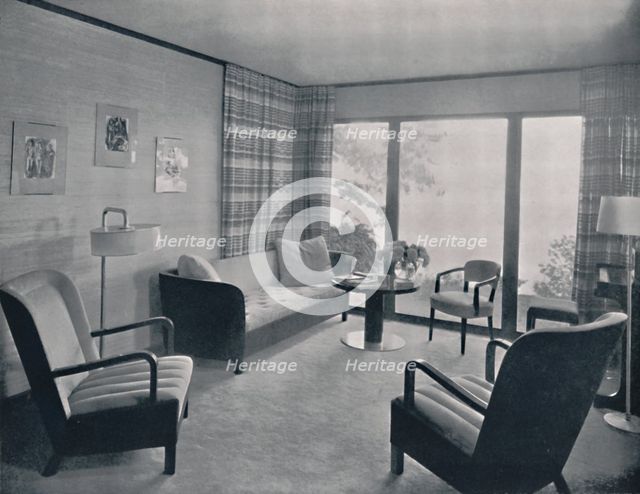 'The living-room of a house designed by Howard T. Fisher for Miss Ruth Page', 1935. Artist: Kaufman & Fabry Co.