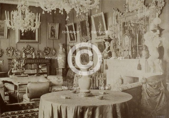 The living room at the Pyotr Durnovo' Dacha in Petersburg, 1880s. Artist: Durnovo, Pyotr Pavlovich (1835-1918)