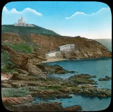 The Lizard Lighthouse, Cornwall, late 19th or early 20th century. Artist: Church Army Lantern Department