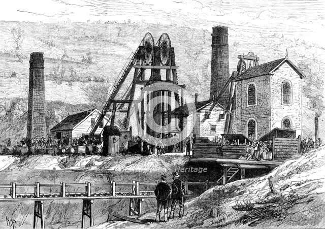 The Llanerch Colliery Disaster, Monmouthshire: the pit's mouth, 1890. Creator: Unknown.