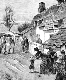 The Llanerch Colliery Explosion, at Abersychan, Monmouthshire: bringing home the dead, 1890. Creator: Unknown