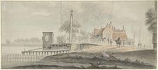 The lock at Spaarndam, 1775. Creator: Hendrik Spilman