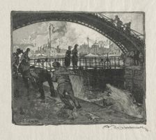The Lock of the St. Martin Canal, 1890. Creator: Auguste Louis Lepère (French, 1849-1918)