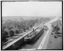 The Locks, S.S. Marie, Mich., c1908. Creator: Unknown