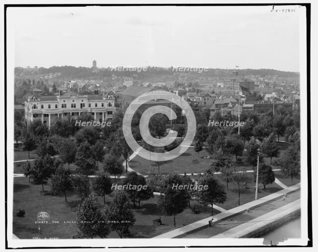 The Locks, Sault St. Marie, Mich., c1905. Creator: Unknown.