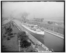 The Locks, Saulte [sic] Ste. Marie, Mich., between 1900 and 1907. Creator: Unknown
