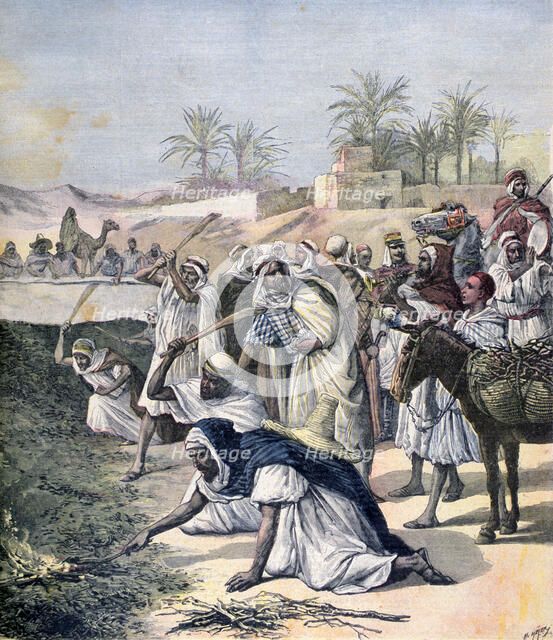 The locust plague, Algeria, 1891. Artist: Henri Meyer