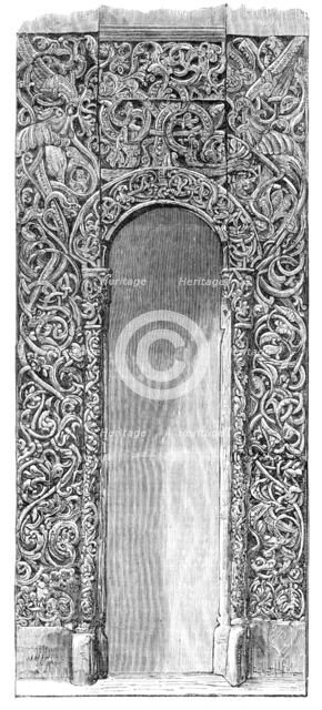 The Loan Collection, South Kensington Museum: doorway carved in pine-wood, (Russian), 1868. Creator: Unknown.