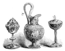 The Loan Collection, South-Kensington: Pyx, ewer, cup, 1862. Creator: Unknown