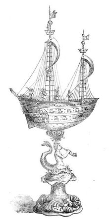 The Loan Collection, South-Kensington: Silver-gilt nef, 1862. Creator: Unknown