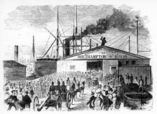 The Loading Of The Atlantic And Baltic Boats c1860s