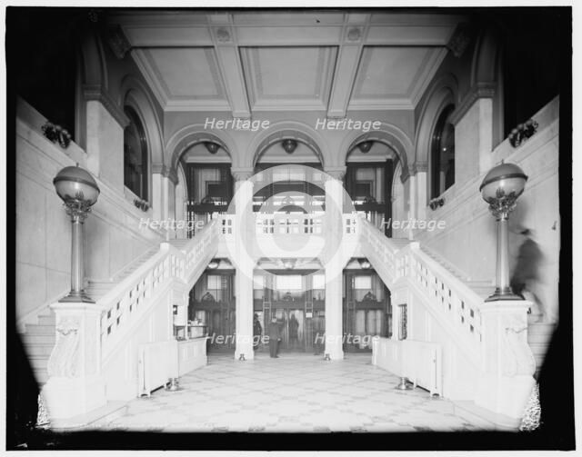 The Lobby, Union Trust Building, Detroit, Mich., between 1900 and 1906. Creator: Unknown.